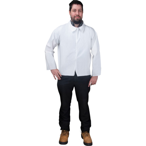Disposable Shirt, Material, Microporous, Size, Small, Colour, White, Manufacturer's Warranty, 1 Year Limited