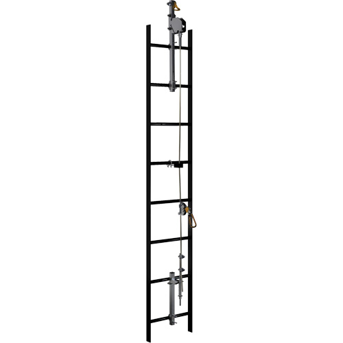 30' Lad-Saf? Cable Vertical Safety System, Length, 30', Material, Galvanized Steel, Installation Type, Permanent, Maximum No. of Users, 2