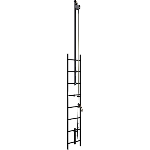 Lad-Saf? Cable Vertical Safety System Climb Extension Bracketry, Material, Galvanized Steel, Install Type, Permanent, Max. Number of Users, 2