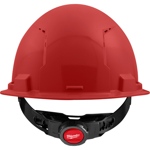 Front Brim Hardhat with 4-Point Suspension System, Suspension Type, Ratchet, Colour, Red, Venting Type, Vented, Certification(s), Meets/Exceeds CSA Type 1/ANSI Type I