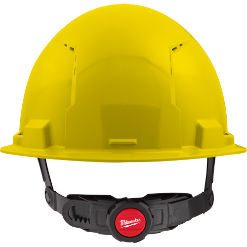 Front Brim Hardhat with 4-Point Suspension System, Suspension Type, Ratchet, Colour, Yellow, Venting Type, Vented, Certification(s), Meets/Exceeds CSA Type 1/ANSI Type I