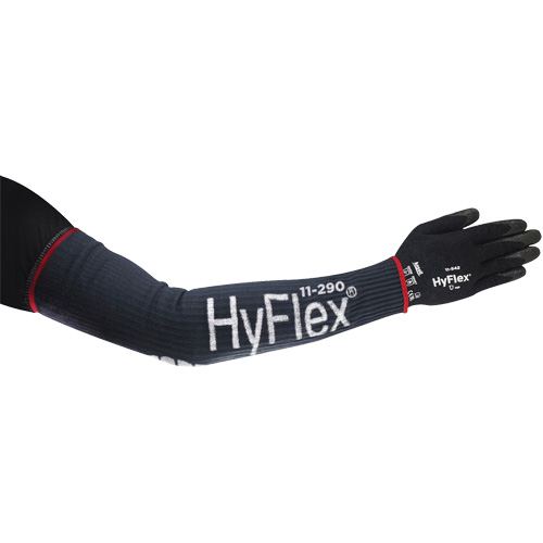 HyFlex? Wide High Cut Compression Sleeve, Material, Kevlar?/Polyamide/Stainless Steel/Spandex, Length, 18", Colour, Blue, Cuff Style, Knit Wrist, Gauge, 15