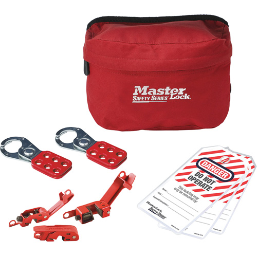 Basic Lockout Kit with No Locks, No. of Components Included, 8, Type of Kit, Electrical, Usage Rating, Severe Use, Lock Body Width, 1-1/2"