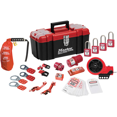 Premier Lockout Kit with Zenex? Thermoplastic Locks, No. of Components Included, 21, Type of Kit, Electrical, Usage Rating, Severe Use, Lock Body Width, 1-1/2"