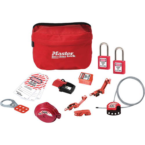 Standard Lockout Kit with Zenex? Thermoplastic Locks, No. of Components Included, 14, Type of Kit, Electrical/Valve, Usage Rating, Severe Use, Lock Body Width, 1-1/2"