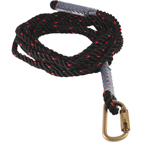 Dynamic? Vertical Rope Lifeline with Carabiner, Material, Polyester, Length, 50', Length, 50', Rope Diameter, 5/8"