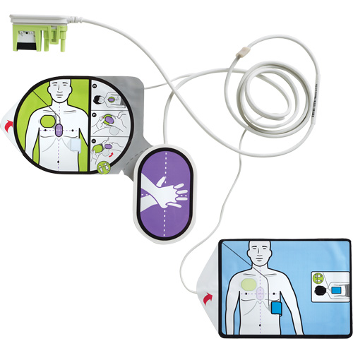 CPR Uni-Padz Adult & Pediatric Electrodes, For Use With, Zoll AED 3?, Medical Device Class, Class 4, Shelf Life, 5 Years