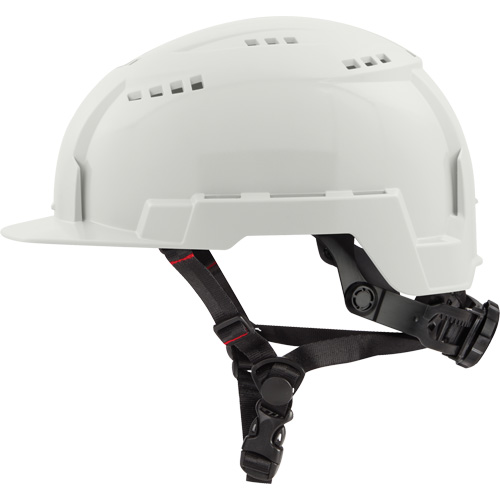 Front-Brim Helmet with Bolt? Headlamp Mount, Suspension Type, Ratchet, Colour, White, Certification(s), ANSI Type II, Class, ANSI Class C