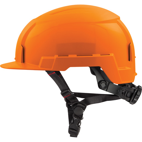 Front-Brim Helmet with Bolt? Headlamp Mount, Suspension Type, Ratchet, Colour, Orange, Certification(s), ANSI Type II, Class, ANSI Class E