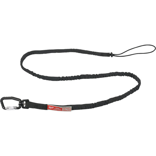 Extended Reach Locking Tool Lanyard, Style, Bungee, Connector Type, Carabiner/Loop, Load Rating, 15 lbs., Length, 72"