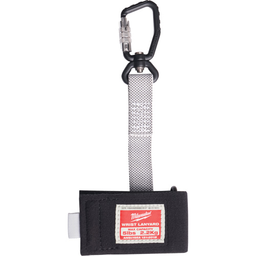 Quick-Connect Wrist Lanyard, Load Rating, 5 lbs., Size, Adjustable