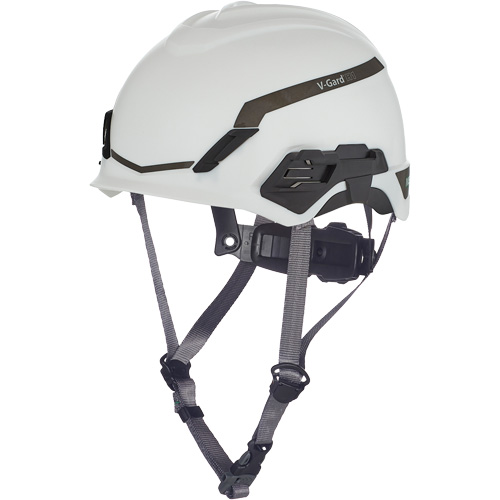 V-Gard? H1 Safety Helmet, Suspension Type, Ratchet, Colour, White, Venting Type, Non-Vented, Certification(s), ANSI Type I/Meets/Exceeds CSA Type 1, Material, HDPE