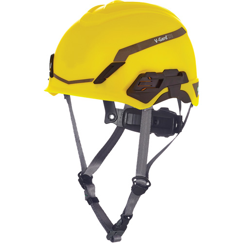 V-Gard? H1 Bivent Safety Helmet, Suspension Type, Ratchet, Colour, Yellow, Venting Type, Non-Vented, Certification(s), ANSI Type I/Meets/Exceeds CSA Type 1, Material, HDPE