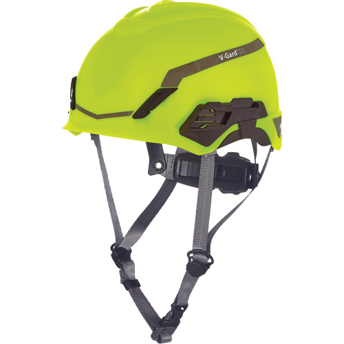 V-Gard? H1 Bivent Safety Helmet, Suspension Type, Ratchet, Colour, High Visibility Yellow, Venting Type, Non-Vented, Certification(s), ANSI Type I/Meets/Exceeds CSA Type 1, Material, HDPE