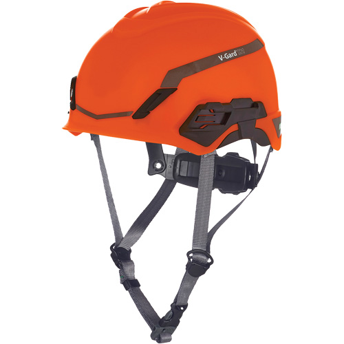 V-Gard? H1 Bivent Safety Helmet, Suspension Type, Ratchet, Colour, Orange, Venting Type, Non-Vented, Certification(s), ANSI Type I/Meets/Exceeds CSA Type 1, Material, HDPE
