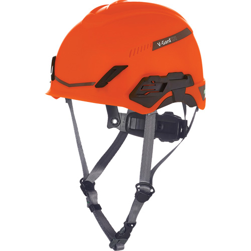 V-Gard? H1 Safety Helmet, Suspension Type, Ratchet, Colour, Orange, Venting Type, Vented, Certification(s), ANSI Type I/Meets/Exceeds CSA Type 1, Material, HDPE
