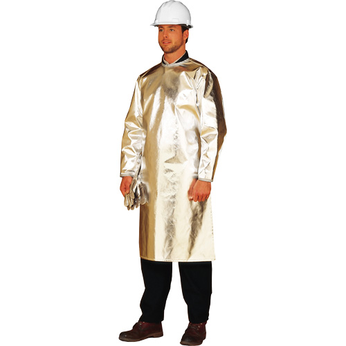 ALM 300 Long Heat Protective Apron/Smock, Material, Aluminized Fibreglass, Length, 48", Size, Large