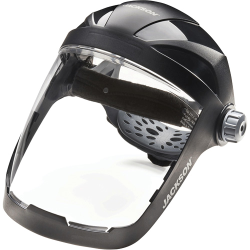 Quad 500? Premium Anti-Fog Multi-Purpose Faceshield, Height, 9", Width, 12-1/8", Thickness, 0.06", Standard(s) Met, ANSI Z87+