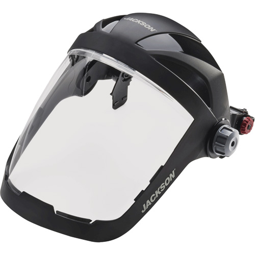 Quad 500? Premium Anti-Fog Multi-Purpose Faceshield, Height, 9", Width, 12-1/8", Thickness, 0.06", Standard(s) Met, ANSI Z87+