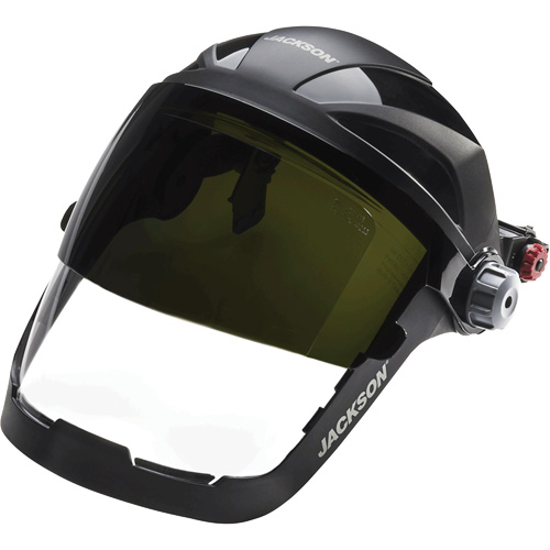 Quad 500? Premium Anti-Fog Multi-Purpose Faceshield, Height, 9", Width, 12-1/8", Thickness, 0.06", Shield Tint, Shade 5.0