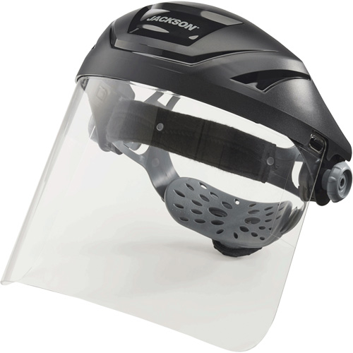 F4XP Premium Headgear, Height, 8", Width, 15-1/2", Thickness, 0.6", Material, Polycarbonate