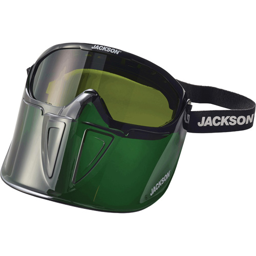 GPL500 Premium Goggle with Detachable Face Shield, Ventilation Type, Indirect, Lens Tint, 3.0, Standard(s) Met, ANSI Z87+, Lens Coating, Anti-Fog, Colour, Green