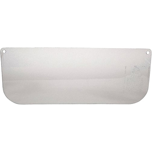 F10 Clear Faceshield, Height, 8", Width, 15-1/2", Thickness, 0.035", Material, PETG