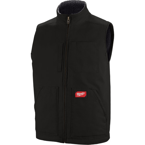 Heavy-Duty Sherpa-Lined Vest, Material, Canvas, Size, 3X-Large, Colour, Black, Men's/Women's, Men's