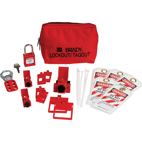 Electrical Lockout Tagout Kit with Nylon Safety Padlock in Pouch, Type of Electrical Device, Circuit Breaker