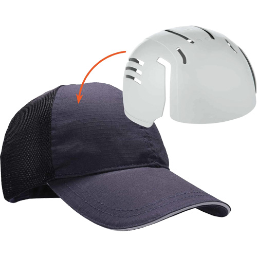 Skullerz 8946 Standard Baseball Cap with Bump Cap Insert, Suspension Type, None, Colour, Navy Blue