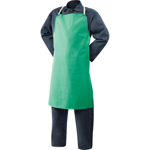Weldlite? Fire-Resistant Cotton Apron, Type, Bib, Length, 36", Colour, Green, Width, 24"