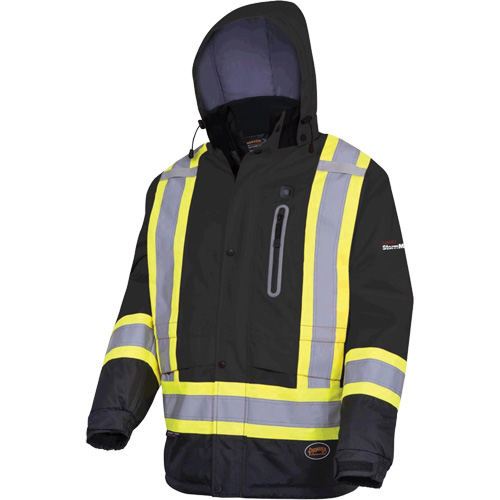 5409 Waterproof Heated Insulated Jacket, Outer Material, Polyester, Size, Medium, Colour, Black, Men's/Women's, Men's, Certification(s), CSA Z96-22 Class 2 Level 2 & ANSI/ISEA 107-2020 Class 3 Type P and R, Heat Levels, 38øC up to 18 hours, 43øC up to 17 hours, 48øC up to 16 hours, & 53øC up to 15 hours