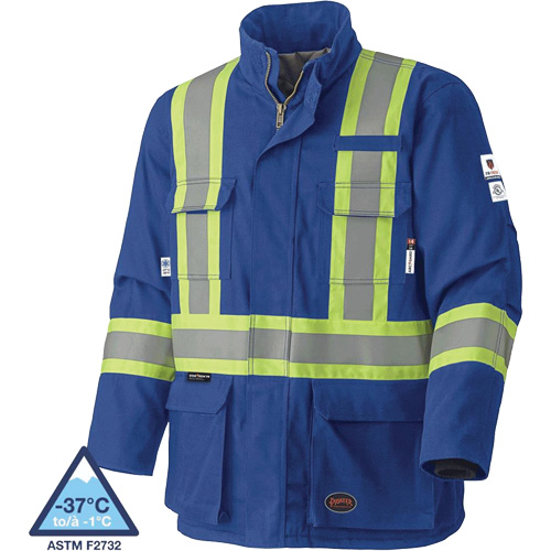 5523 Flame-Resistant Safety Parka, Size, X-Large, Colour, Royal Blue, Arc Rating, 58 cal/cmý, Standard(s) Met, ASTM F1506