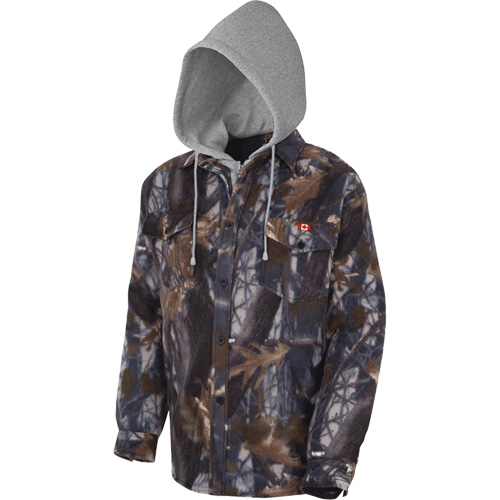 415CM Quilted Hooded Shirt, Material, Boa/Polar Fleece, Size, Large, Colour, Multi-Colour, Men's/Women's, Men's, Pattern, Camouflage, No. of Pockets, 4