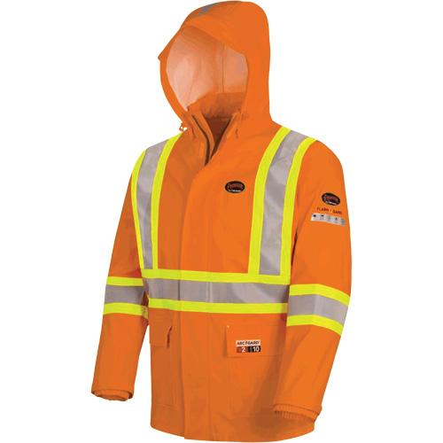 5880 FR/Arc-Rated Waterproof Rain Jacket, Size, Medium, Colour, High Visibility Orange, Arc Rating, 10 cal/cmý, Standard(s) Met, ASTM F1959