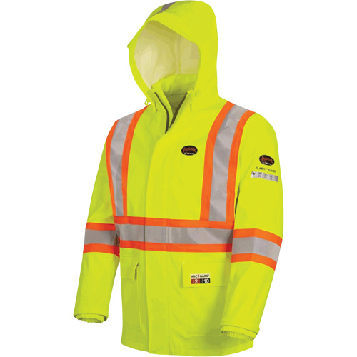 5881 FR/Arc-Rated Waterproof Rain Jacket, Size, Small, Colour, High Visibility Yellow, Arc Rating, 10 cal/cmý, Standard(s) Met, ASTM F1959