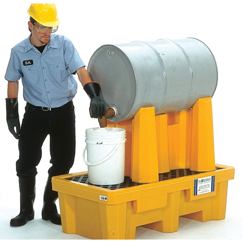 Ultra-Drum Rack 1-Drum Containment System with Drain, Length, 52", Width, 29", Height, 49.5", Spill Capacity, 750 US gal.