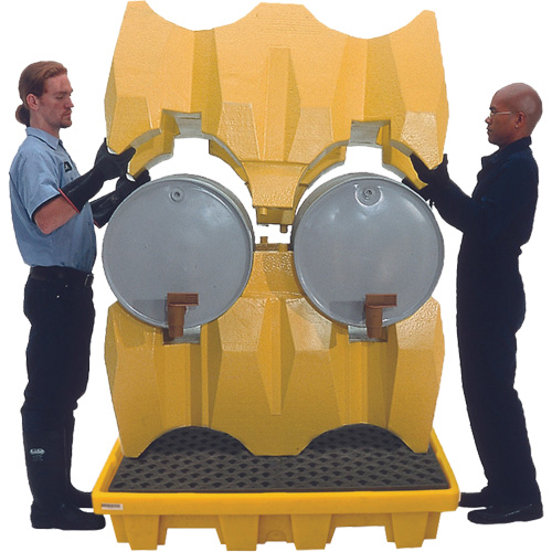 Ultra-Drum Rack 4-Drum Containment System without Drain, Length, 53", Width, 53", Height, 77.8", Spill Capacity, 3000 US gal.