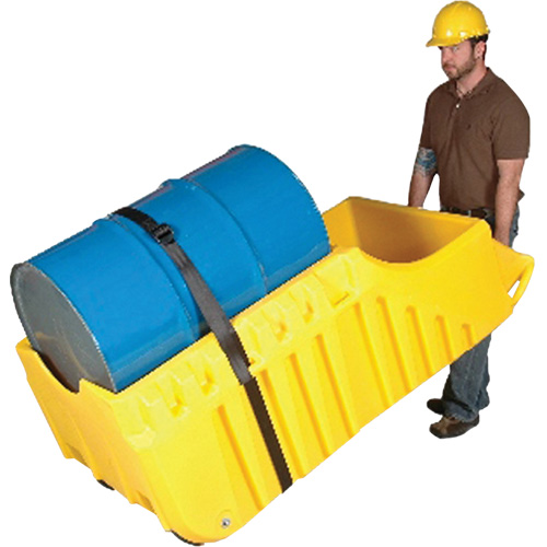 Drum Dolly, Dimensions, 26.5" L x 26.5" W x 5" H, Spill Capacity, 800 US gal.