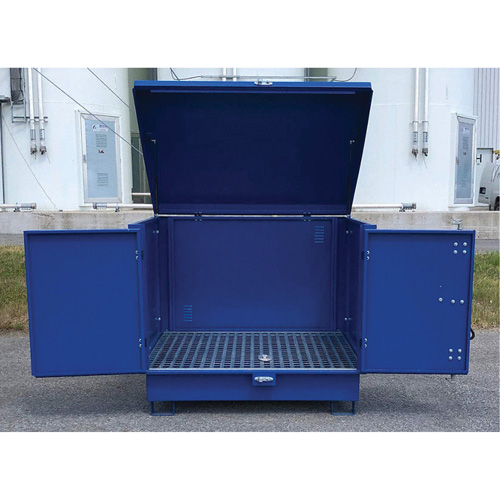 Ultra-Hard Top S4 Steel Spill Pallet, Length, 61", Width, 54.4", Height, 52", Spill Capacity, 68 US gal.