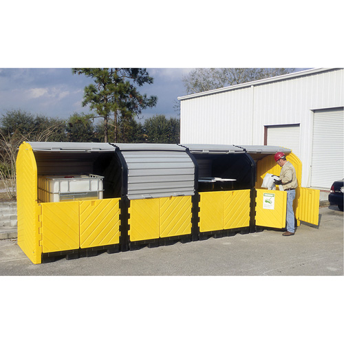P16 Plus Ultra-Hard Top Spill Pallets? with Drain, Length, 250", Width, 79", Height, 62", Spill Capacity, 75 US gal.