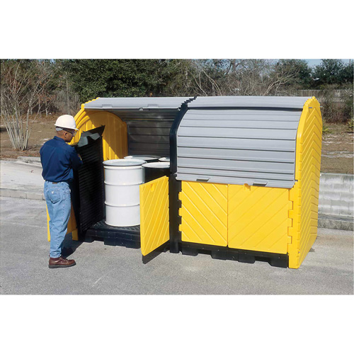 Extender Kit with Drain for Ultra-Hard Top Spill Pallets?, Length, 64", Width, 79", Height, 62", Spill Capacity, 75 US gal.
