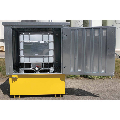 Steel Ultra-IBC Hard Top, Length, 71.1", Width, 83.1", Height, 66.3", Spill Capacity, 370 US gal.