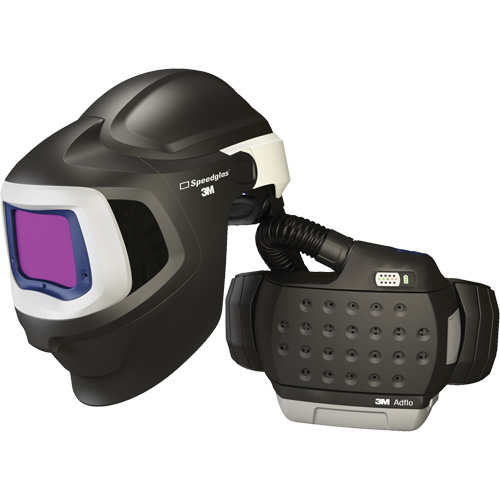 Adflo? Powered Air Purifying Respirator HE System with Speedglas? 9100 MP Welding Helmet, Head Gear, Welding Helmet, Battery Type, Lithium-Ion, Standard(s) Met, ANSI Z89.1-2009 -Type 1, Class G, ANSI Z87.1-2010,NIOSH, CSA Z94.3, Battery Life, ADF 2000 hours, PAPR up to 12 hours
