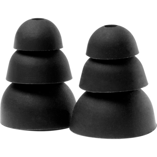 ISOtunes One-Size Triple Flange Replacement Eartips, Colour, Black, Material, Silicone