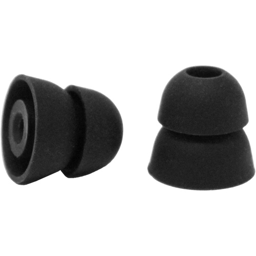 Small Double Flange Replacement Eartips, Colour, Black, Material, Silicone