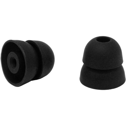 Medium Double Flange Replacement Eartips, Colour, Black, Material, Silicone