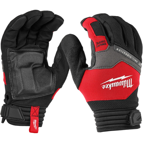 Anti-Vibration Work Gloves, Size, Large, Cuff Style, Hook & Loop, Palm Material, Synthetic