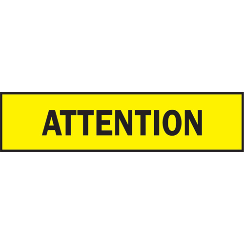 Barricade Tape, Thickness, 3 mils, Length, 200', Width, 3", Colour, Black on Yellow, Legend, Attention