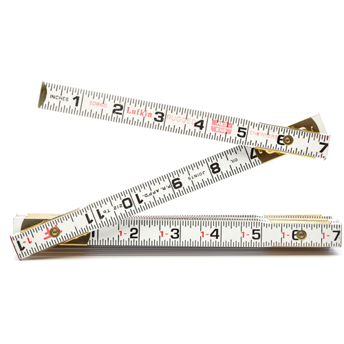 Red End? Engineer's Scale Rule, Length, 6', Width, 5/8", Graduations, 1/16", Material, Wood, Measurement Type, SAE, Measuring Range, 0" - 72"